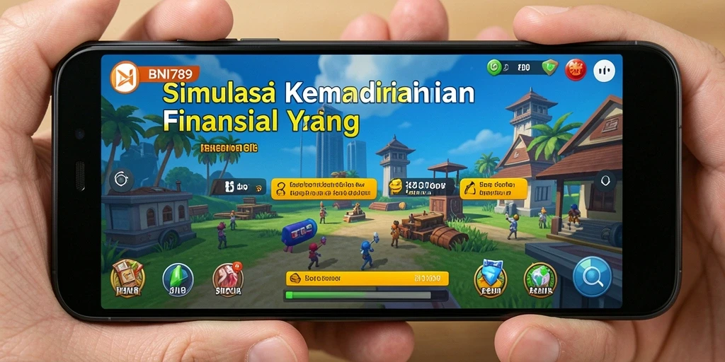 Screenshot BNI789 menampilkan gameplay manajemen keuangan yang menarik.