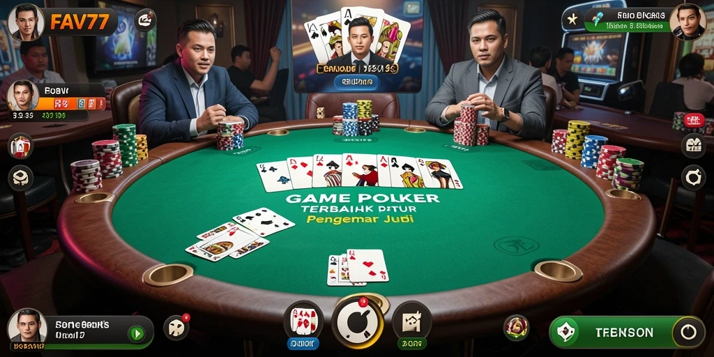 Screenshot gameplay Poker FAV77 yang menampilkan keseruan permainan.