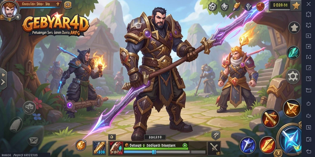 Tampilan gameplay seru dalam GEBYAR4D dengan aksi penuh warna.