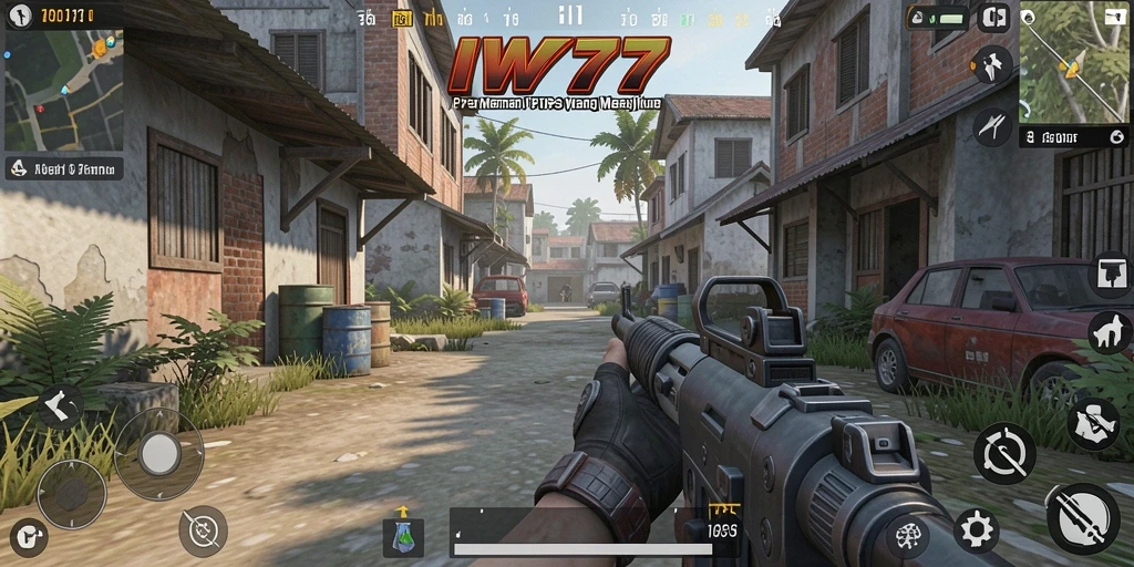 Screenshot IW777 menampilkan aksi tembak-menembak yang seru dalam gameplay TPS.