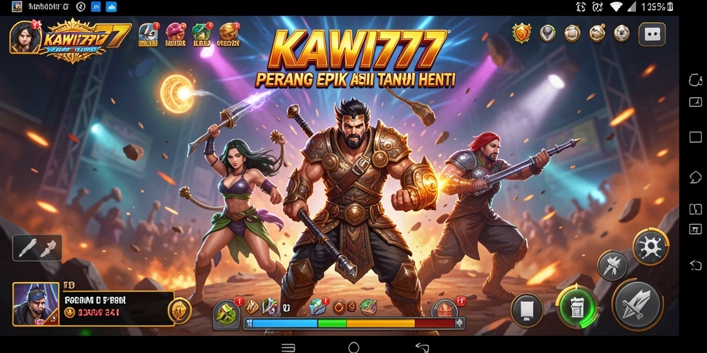 Tampilan gameplay KAWI777 dengan aksi seru penuh tantangan.
