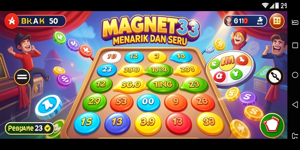 Tampilan gameplay seru dari MAGNET33 dengan fitur Bingo yang menarik.