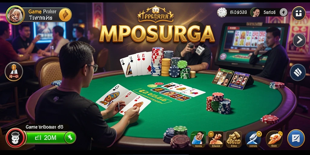Tampilan gameplay Poker yang menakjubkan di MPOSURGA.