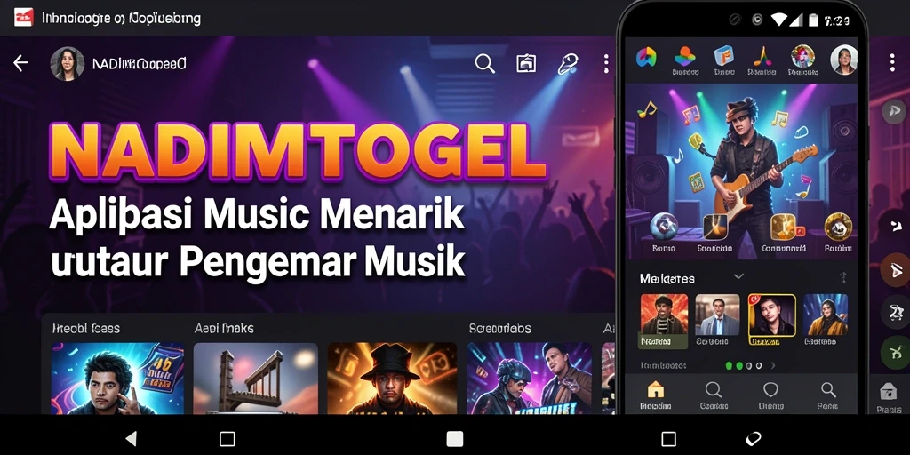 Screenshot gameplay NADIMTOGEL menampilkan fitur interaktif pengguna saat mendengarkan musik.
