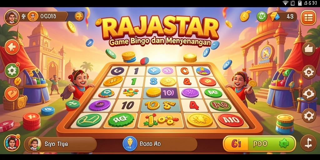 Tampilan gameplay RAJASTAR dengan angka-angka Bingo yang menantang.