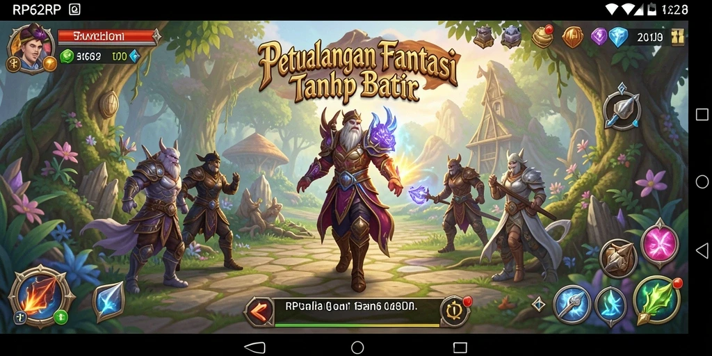 Tampilan gameplay menarik dari RP62RP dalam petualangan MMORPG.