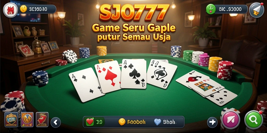 Tampilan gameplay Gaple yang penuh keseruan dan interaksi.